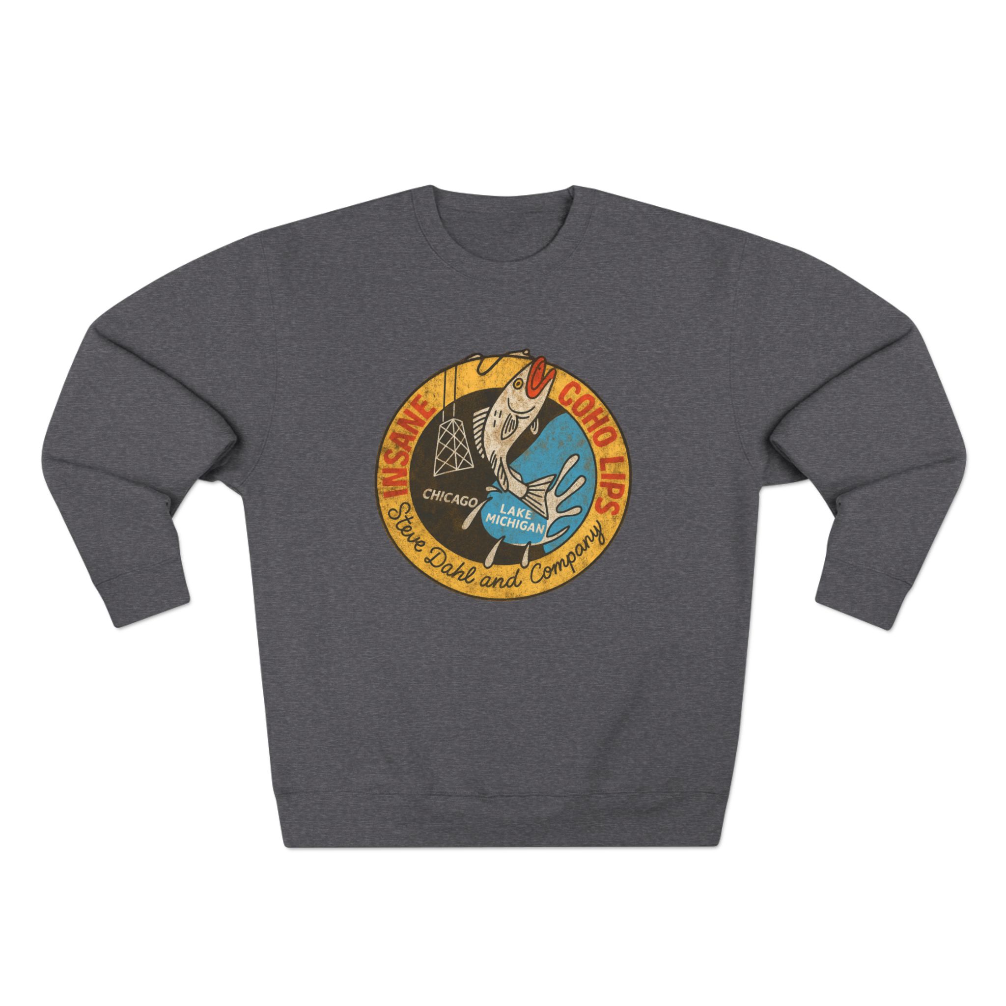Insane Coho Lips Crewneck Sweatshirt - The Steve Dahl Podcast